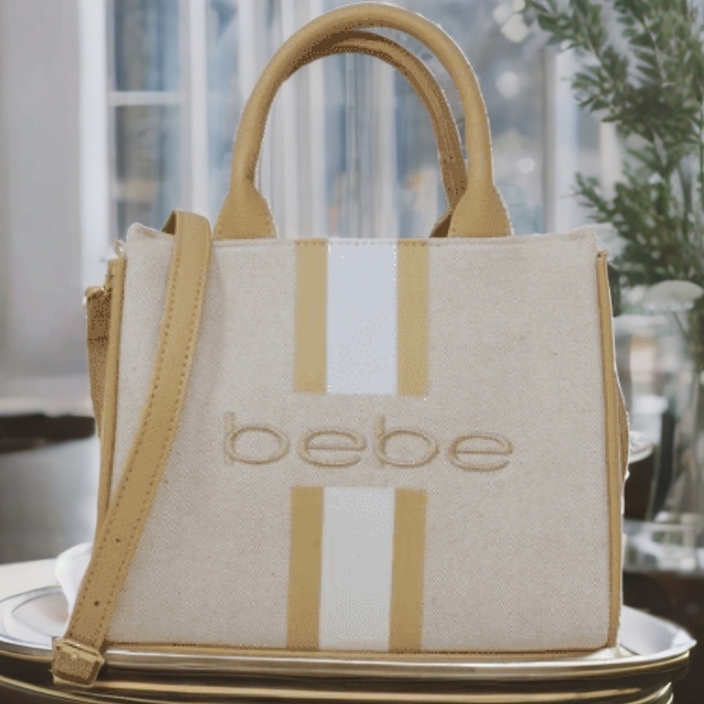 Bebe Paisley Mini Tote In Almond